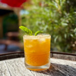 Hot Honey Peach Bourbon Smash